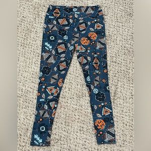 LuLaRoe Tall & Curvy Blue & Orange Shapes